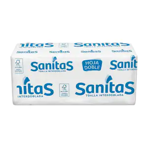 Paquete con 100 hojas de papel tipo sanita kimberly clark / sanitas