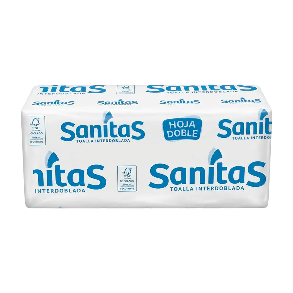 Paquete con 100 hojas de papel tipo sanita kimberly clark / sanitas