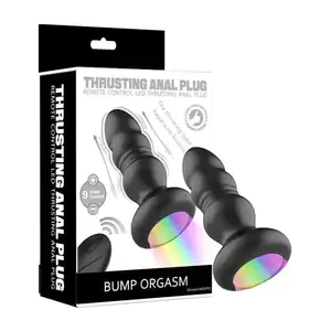 Plug vibrador con movimiento y luz rgb, 10cm, 9 velocidades + control…
