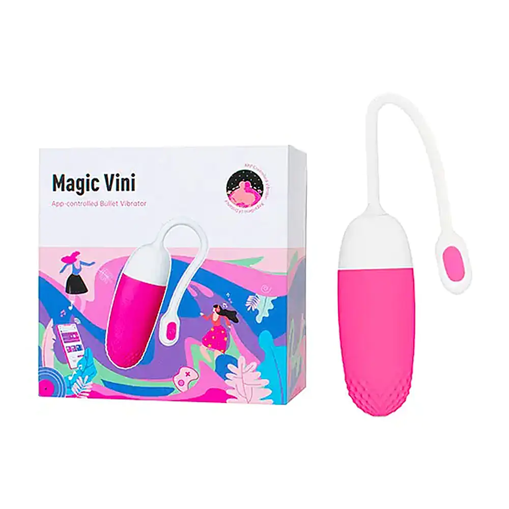 Consolador magic vini, vibrador tipo huevo de silicón suave, multivelocidades + aplicación