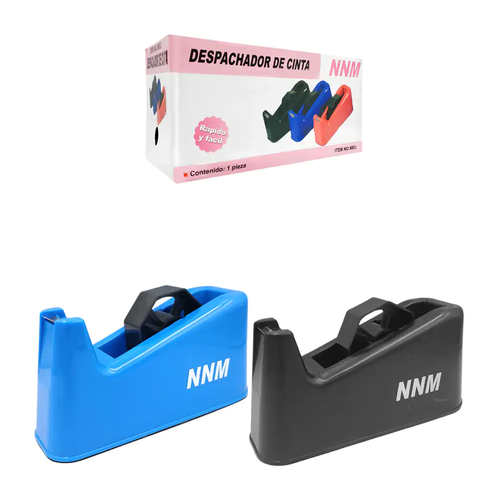 Despachador grande de plástico para cinta, variedad de colores