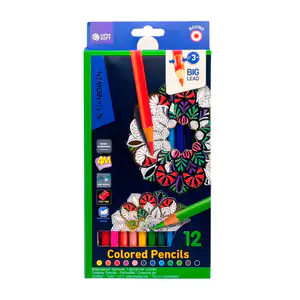 Estuche con 12 lápices de colores tianbowen de punta fina + sacapunta…