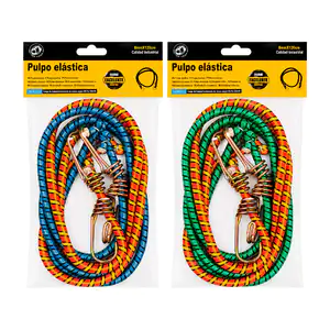 Paquete con 2 cuerdas para equipaje de 8mmx120cm, variedad de colores