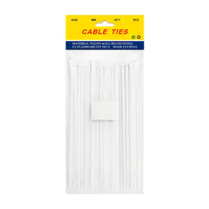 Paquete con 75 cinchos de plástico de 2.5x100mm, 2.5x150mm, 2.5x200mm…