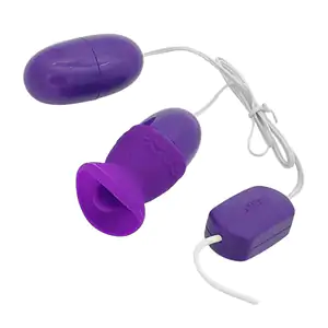 Consolador en forma de huevo más lengua estimulante 5 cm, variedad de…