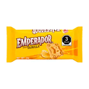1pza mini paquete de galletas emperador sabor vainilla con relleno, 3…