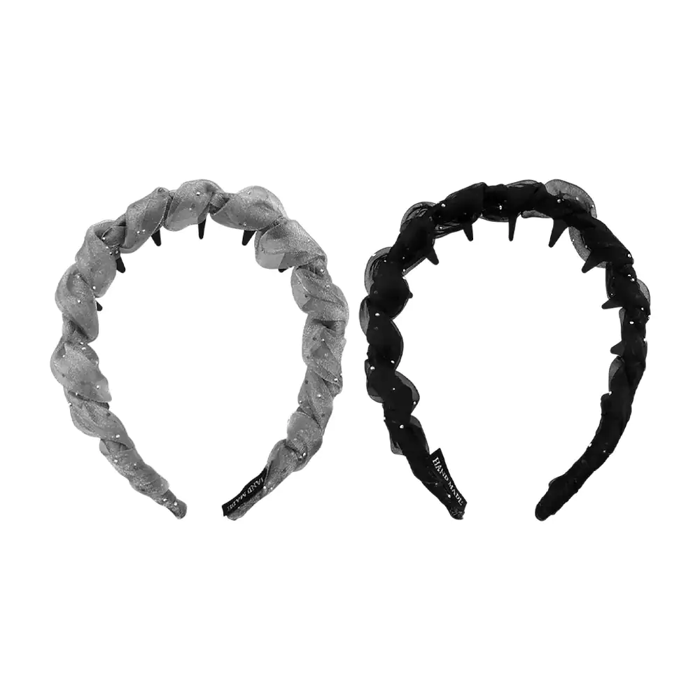 Diadema de tul para el cabello con pedrería y peineta de plástico, va…