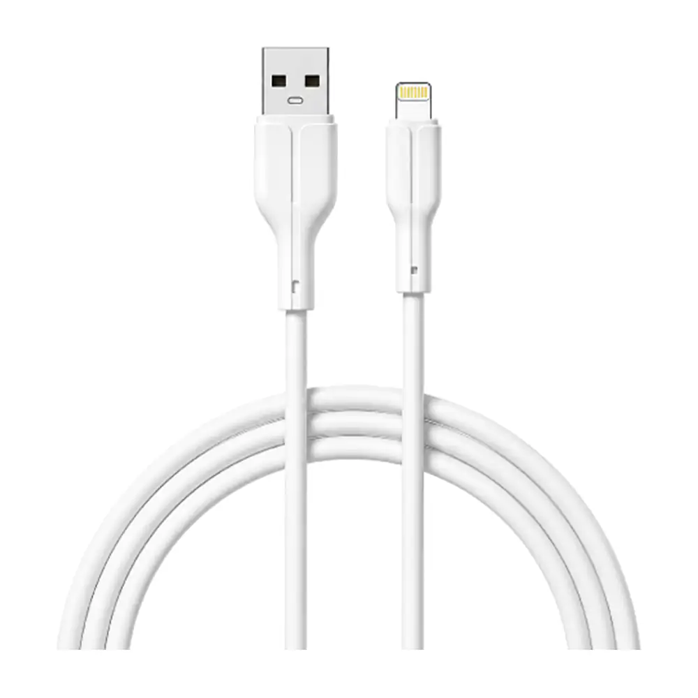 Cable para carga o transferencia de datos usb-a - lightning 2a de 1mt…