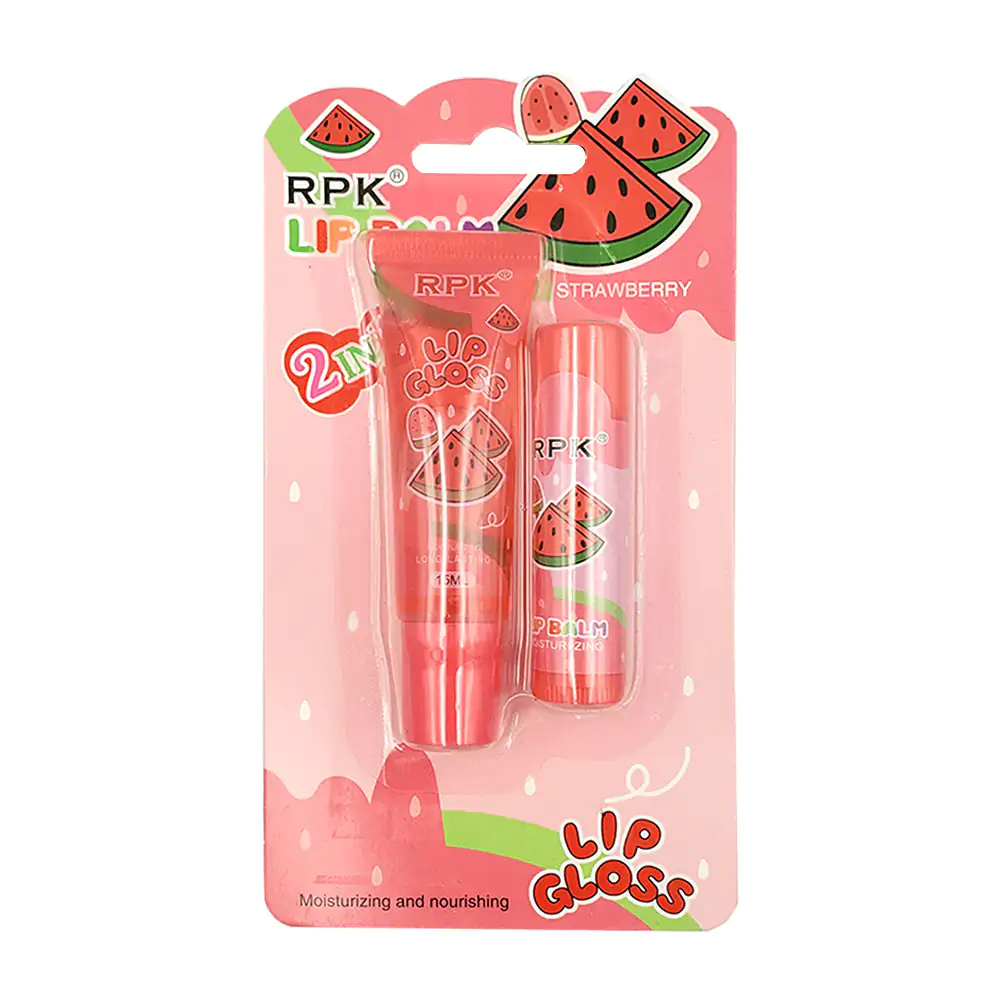 Blíster hidratante para labios rpk con bálsamo labial y lip gloss de …
