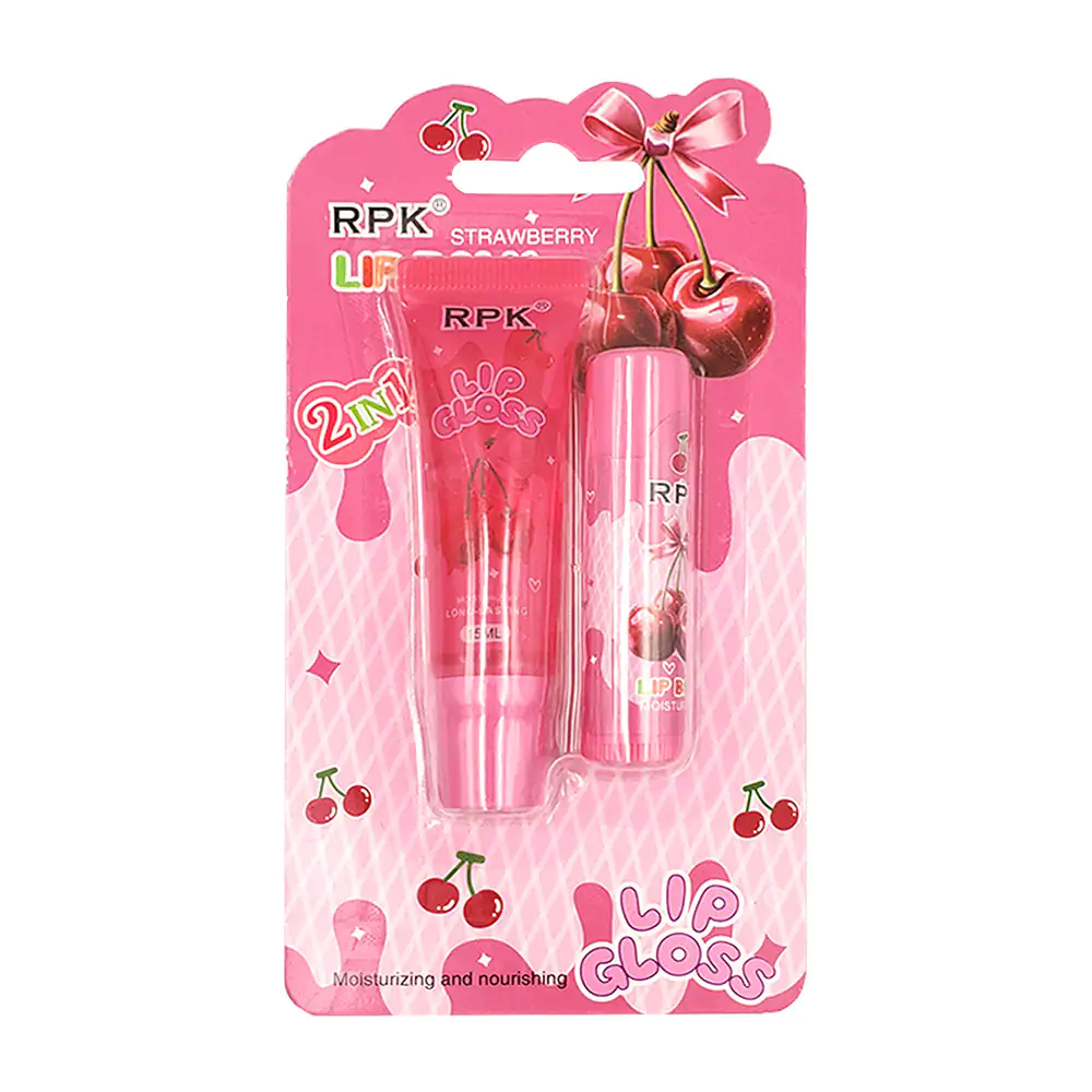Blíster hidratante para labios rpk con bálsamo labial y lip gloss de …