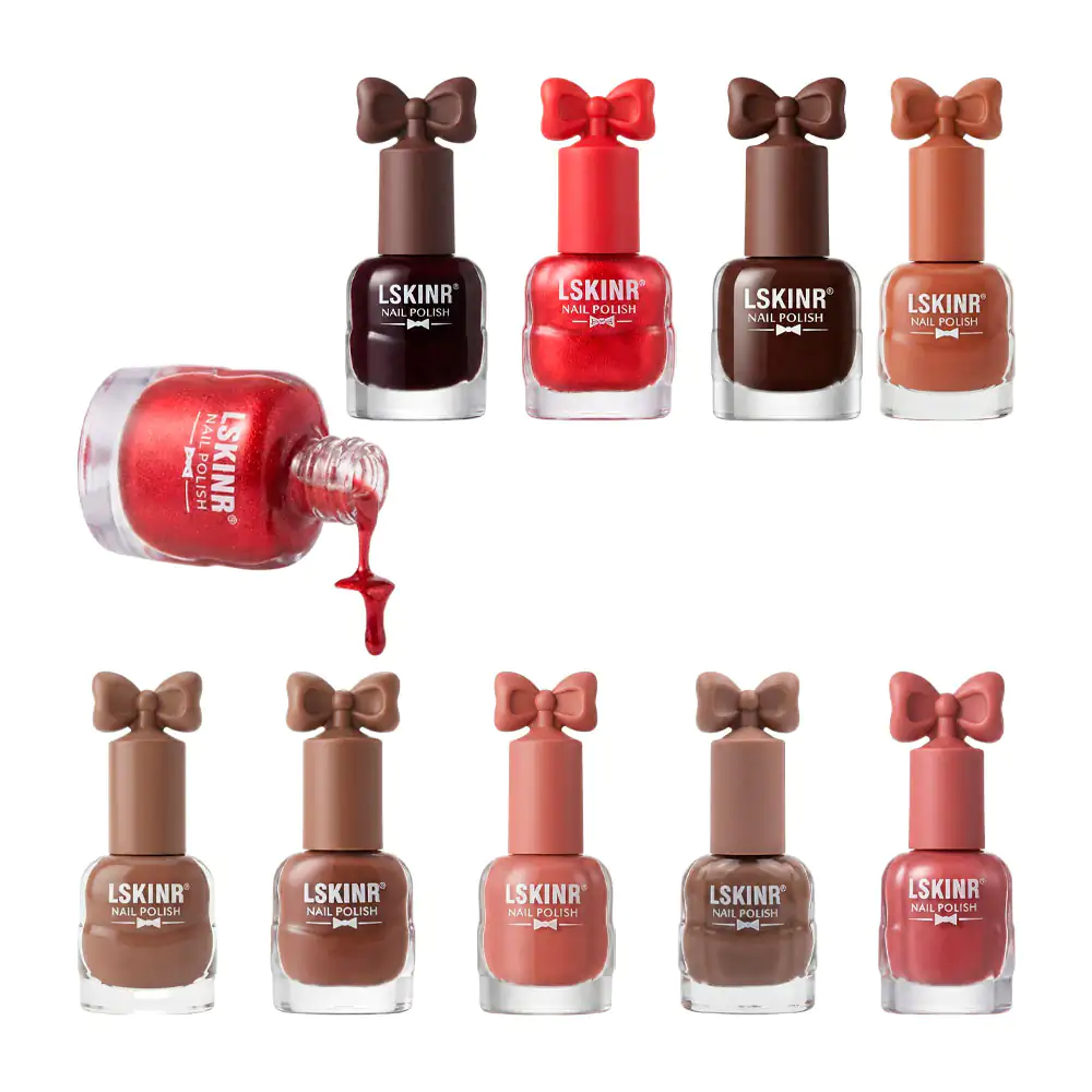 Esmalte lskinr para uñas con decoración de moño, variedad de tonos y …