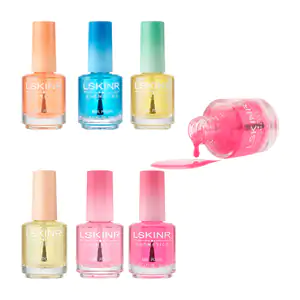 Brillo lskinr cosmetics para uñas traslúcido con tapa bicolor, varied…