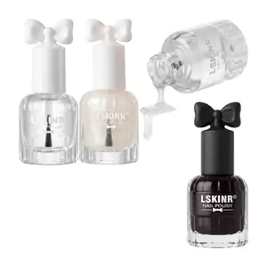 Esmalte lskinr para uñas con decoración de moño y frasco con relieve,…
