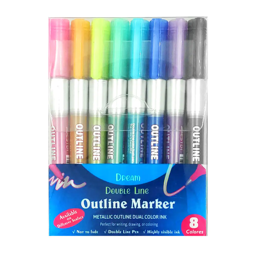 Paquete con 8 marcadores plumones de diferentes colores con tinta bic…