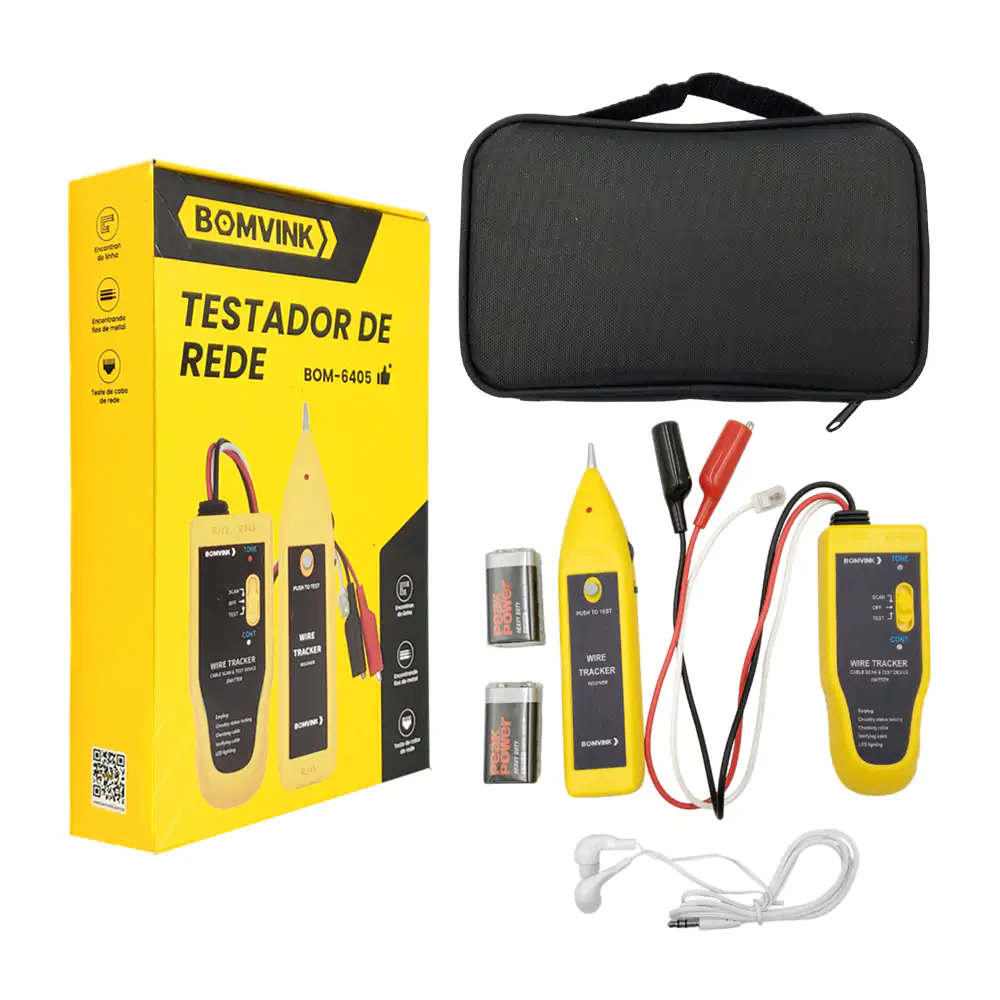 Paquete bomvink con probador y rastreador para cable de red rj45 y rj…