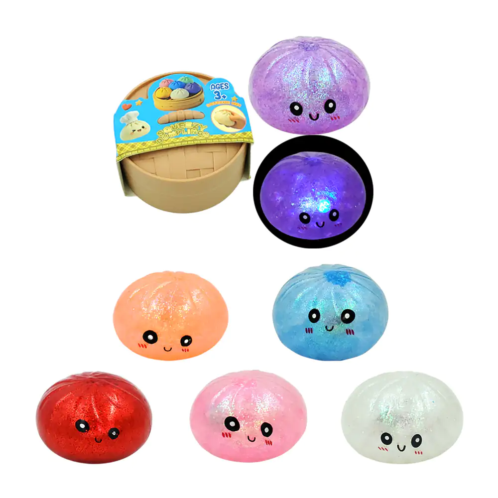 Squeeze misterioso en forma de dumplings con glitter y relleno de orb…
