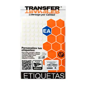 Paquete con 1680 etiquetas transfer redondas en color blanco de 13mm …
