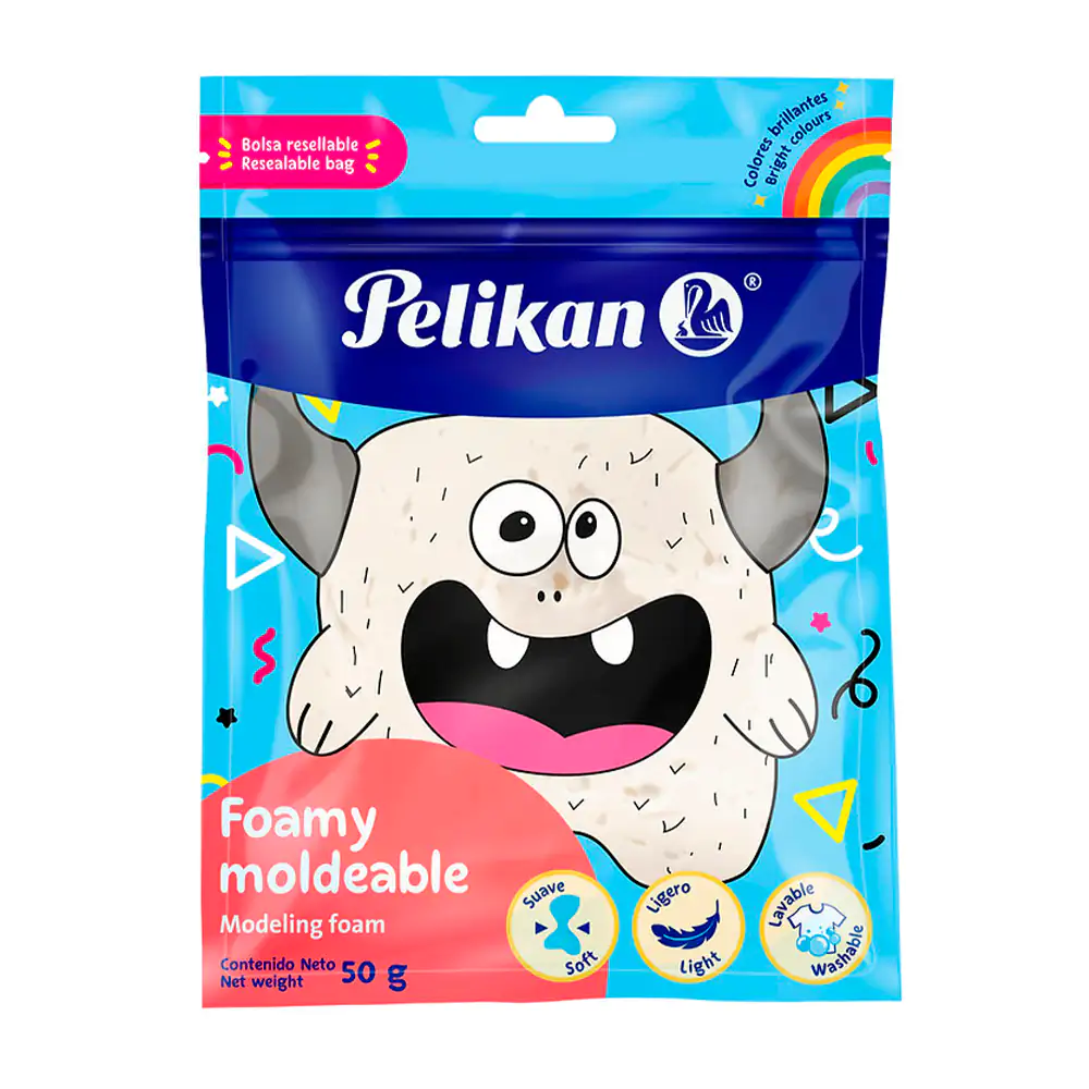 Foamy moldeable - squeeze pelikan de 50g en color blanco