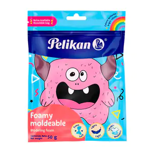 Foamy moldeable - squeeze pelikan de 50g en color rosa
