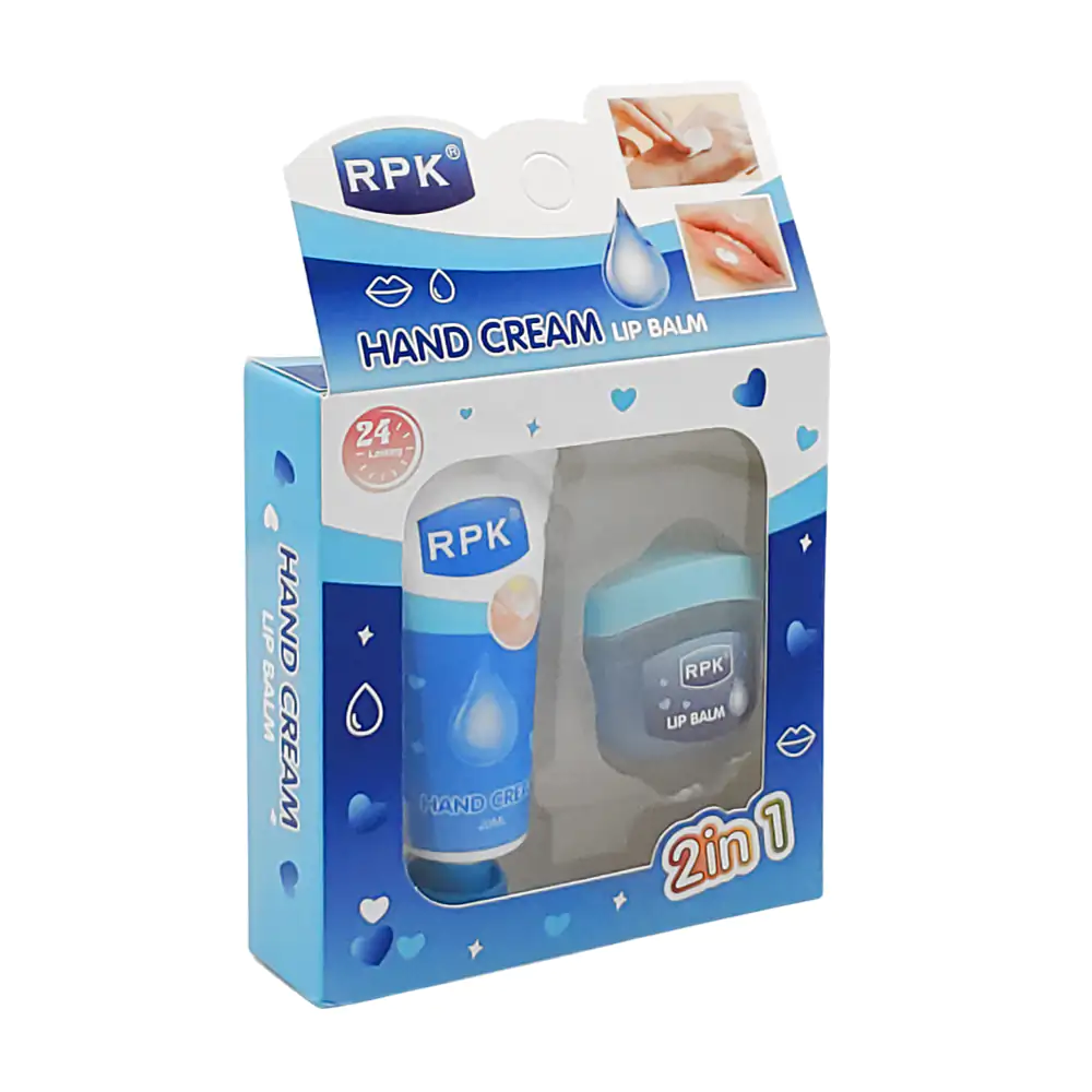 Paquete hidratante rpk con crema para manos de 20ml y bálsamo labial