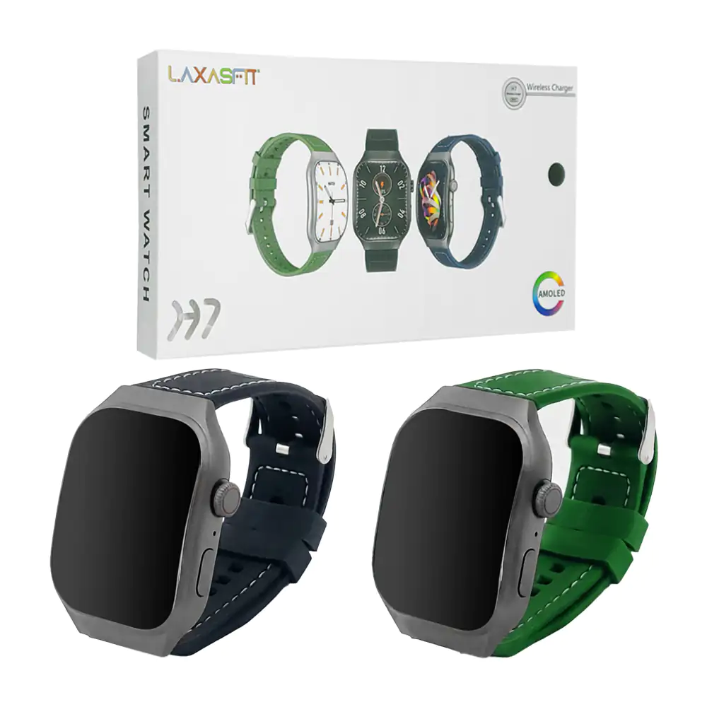 Smart watch laxasfit con correa de silicon diseño cosido + cargador m…