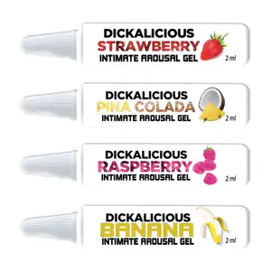 1 pza lubricante dickalicious a base de agua, aroma y sabor frutal, v…