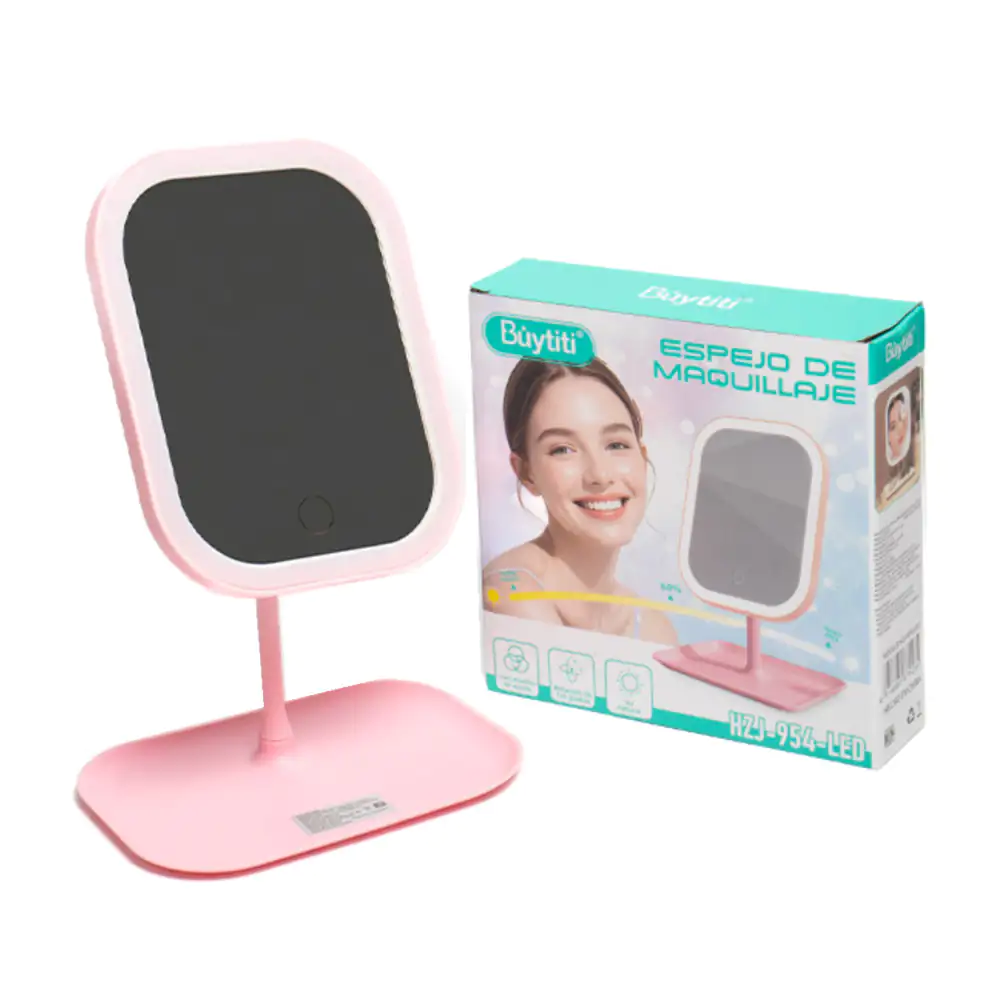 Espejo buytiti para maquillaje con luz led, batería recargable 320mah…