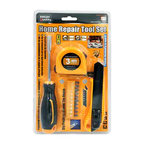 Blíster con 3 herramientas. flexómetro, cutter + desarmador con punta…