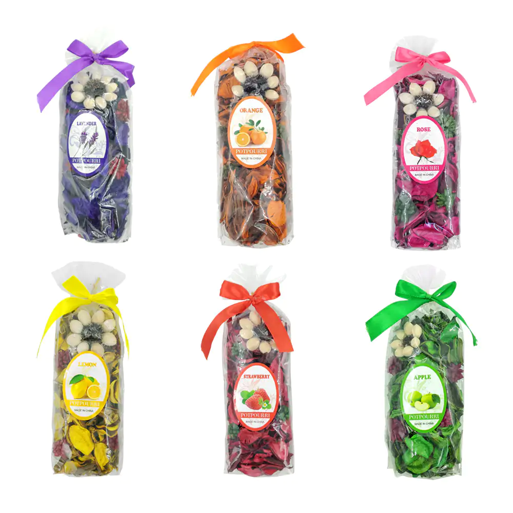 Bolsa aromatizante con 1 flor y pétalos secos variedad de aromas y co…