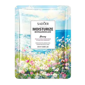 1pza Mascarilla facial relajante sadoer de 25ml con extracto de peonia