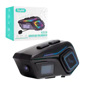 Audífonos buytiti bluetooth para casco de motos con luces rgb + micró…
