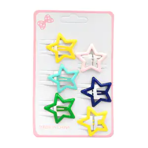1pza blíster con 6 mini broches en forma de estrella 3cm, metálicos, …