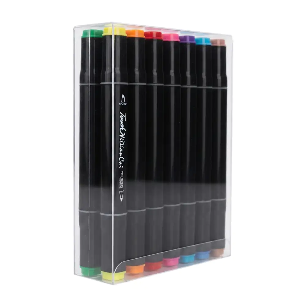Paquete con 12 marcadores plumones doble punta de colores / mark pen …