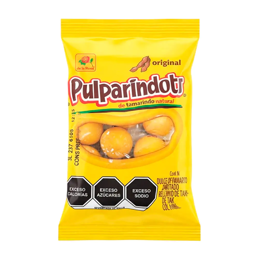 Paquete pulparindots con dulces enchilosos de tamarindo sabor original, 30g 