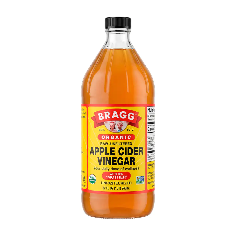 Vinagre orgánico de manzana bragg crudo sin filtrar y sin pasteurizar, 946ml