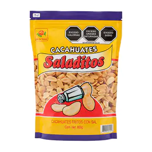 Bolsa grande de cacahuates fritos de la rosa, saladitos de 800g