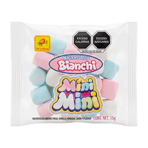 Paquete con mini bombones - malvaviscos Bianchi con sabores frutales,…