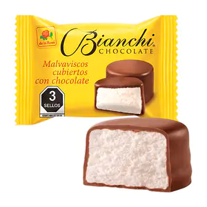 1pza Mini bombón - malvavisco bianchi con cobertura de chocolate de 7g