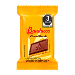 Galleta bauducco sabor chocolate con leche de 18g / choco biscuit