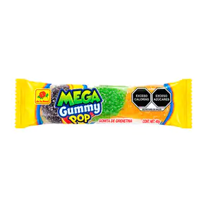 1pza Dulce mega gummy pop en forma de llave con azúcar de la rosa, 40g