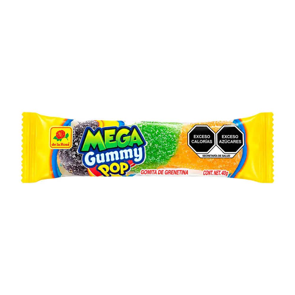 1pza Dulce mega gummy pop en forma de llave con azúcar de la rosa, 40g 