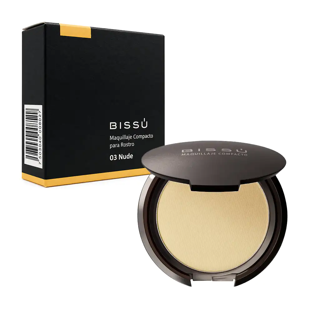 Maquillaje compacto bissú para rostro, 8g, tono 03 nude / 008027