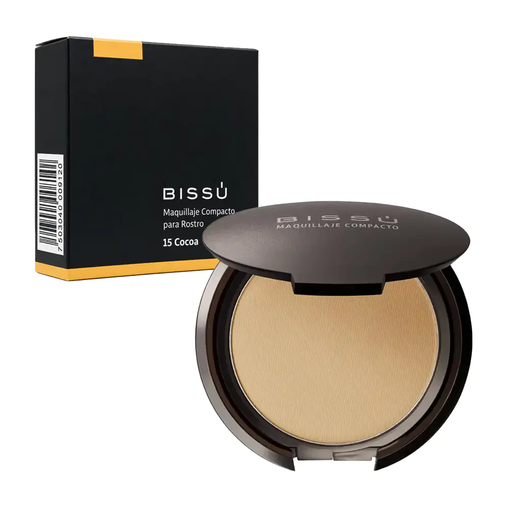 Maquillaje compacto bissú para rostro, 8g, 15 cocoa / 008140