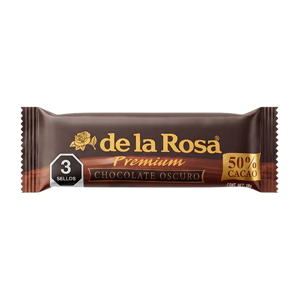 1pza Barra de chocolate de la rosa oscuro premium, 18g