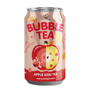 1pza bebida coreana madam bubble tea sabor manzana con té negro, 320m…