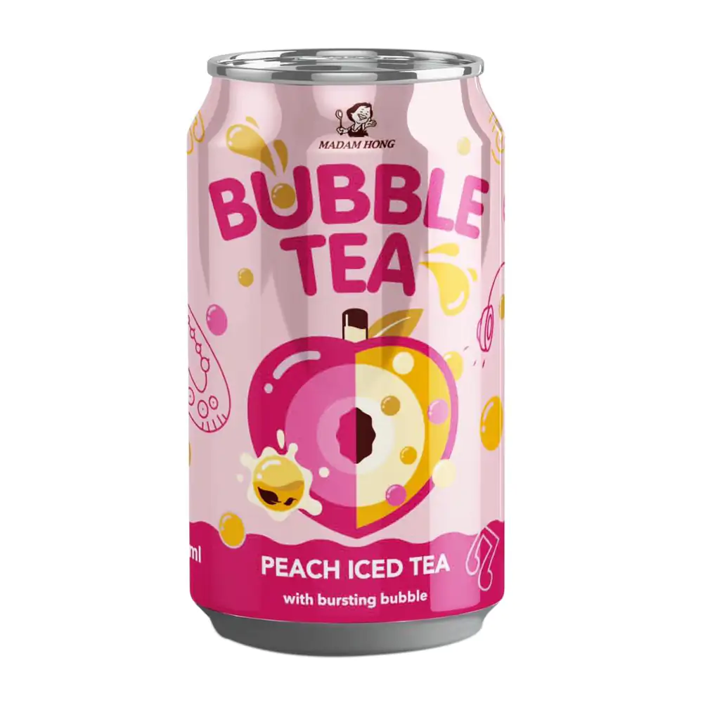 1pza bebida coreana madam bubble tea sabor durazno con manzana, 320ml…