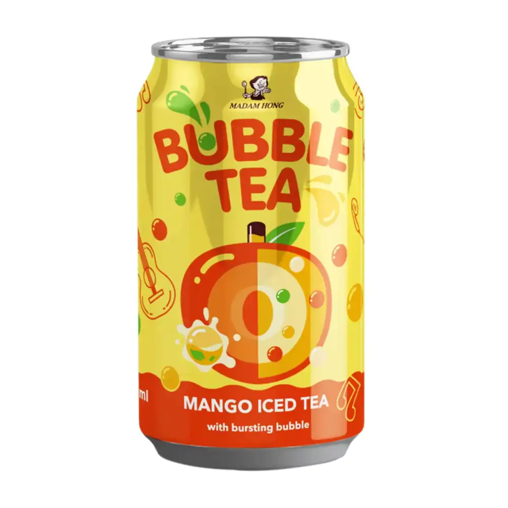 1pza bebida coreana madam bubble tea sabor mango con té negro, 320ml …