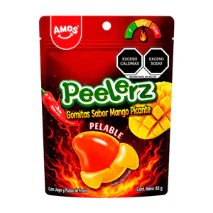 Bolsa con gomitas peelerz pelables con sabor a mango picante, 65g / 0…