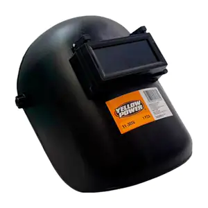Careta de plástico yellow power ajustable para soldador + venta plega…