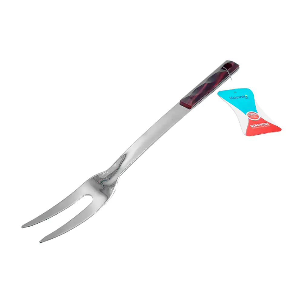 1pza Tenedor largo de acero inoxidable konning para carne con mango d…